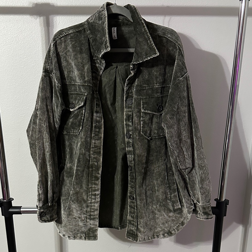 Zenana Women's Corduroy Jacket - Dark Olive